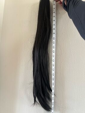 25” Dark Brown Synthetic Hair Clip in Ponytail Extension